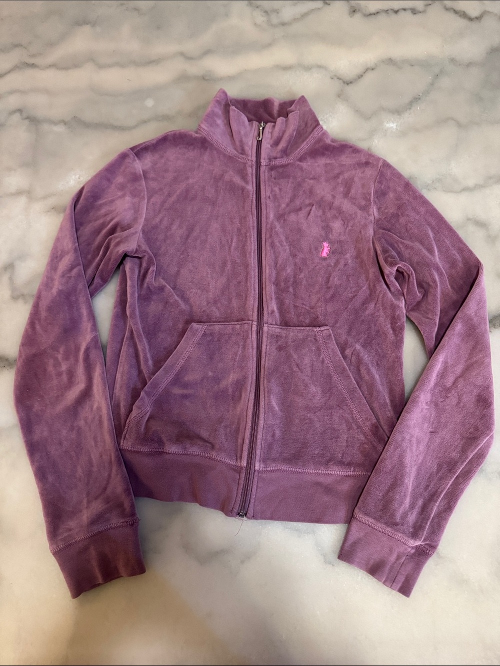 Juicy Couture Purple Velour Zip Jacket